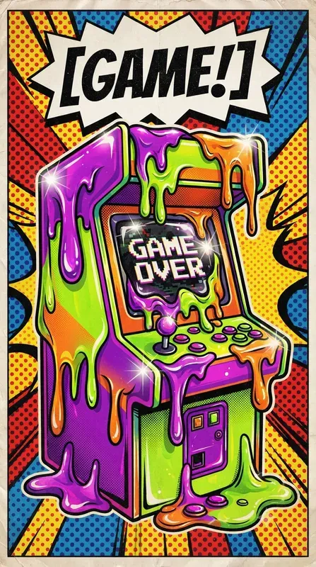 Wet Look Melting Pop Art Posters