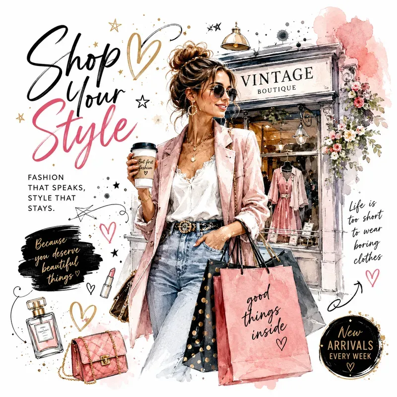 Vintage Fashion Boutique Posters