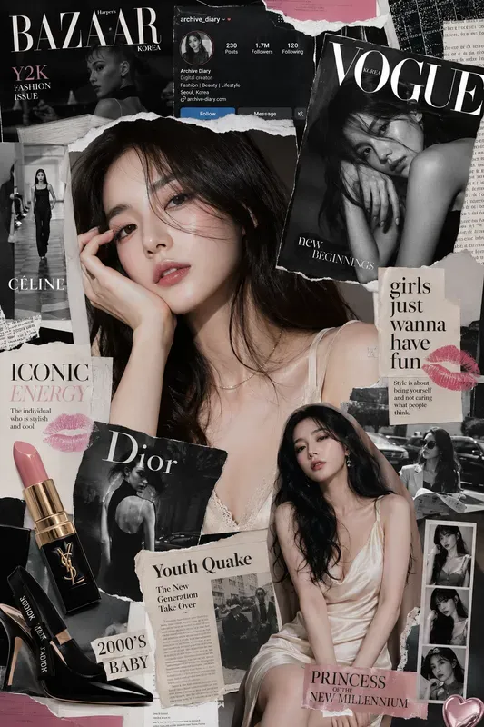 Y2k Editorial Fashion Collages