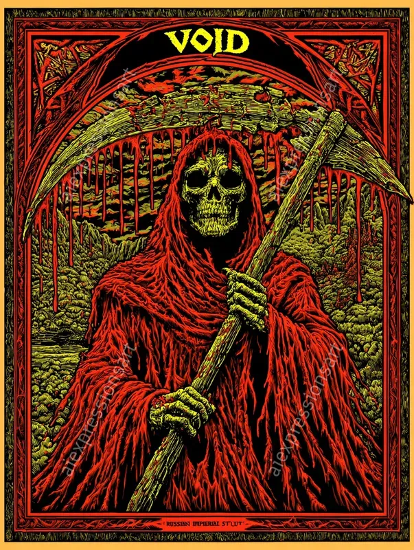 Macabre Beer And Hot Sauce Label Art