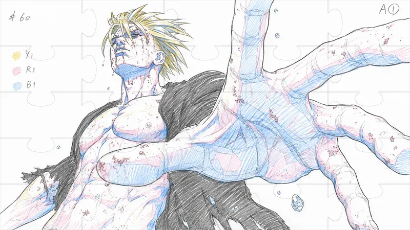 2000s Anime Genga Keyframe Drawings