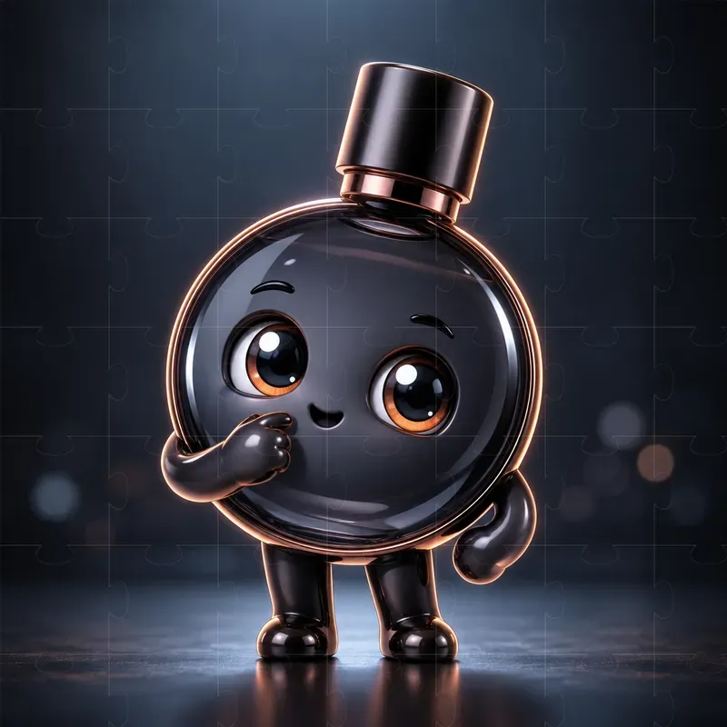 3D Chibi Perfume Bottle Mascots