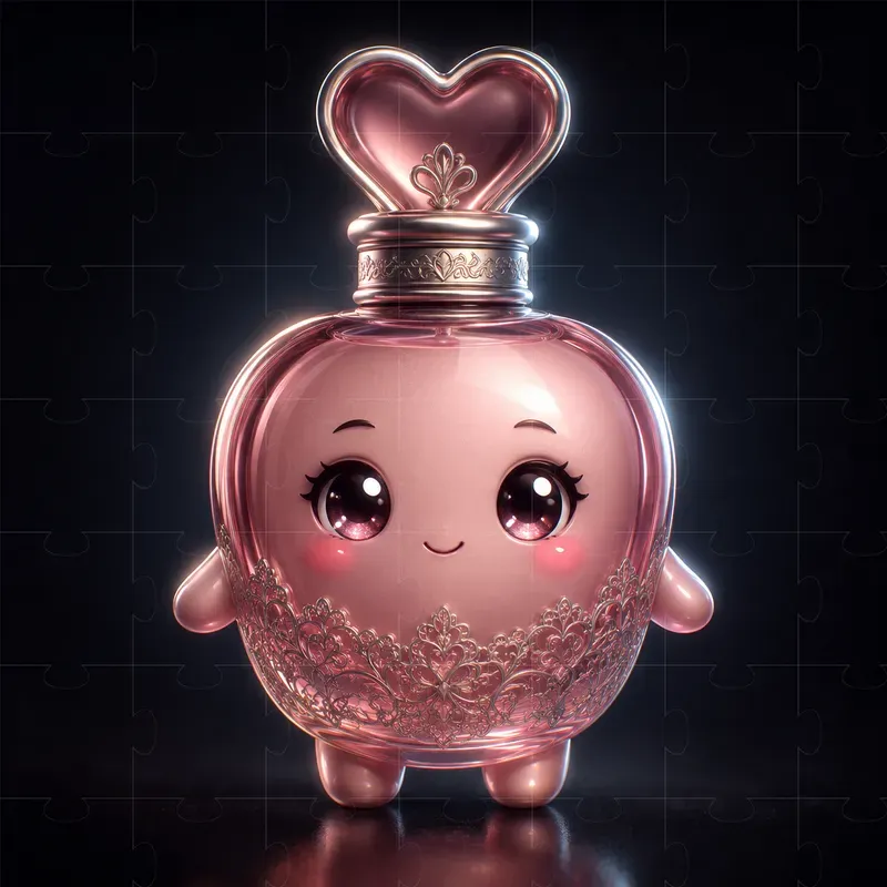 3D Chibi Perfume Bottle Mascots