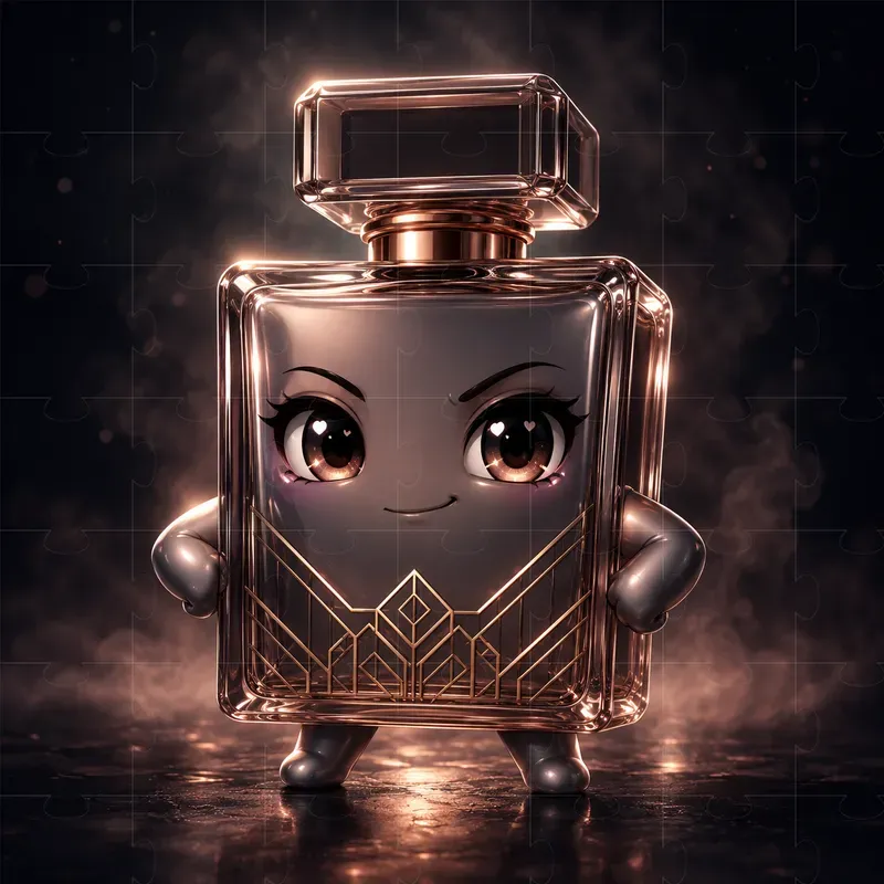 3D Chibi Perfume Bottle Mascots