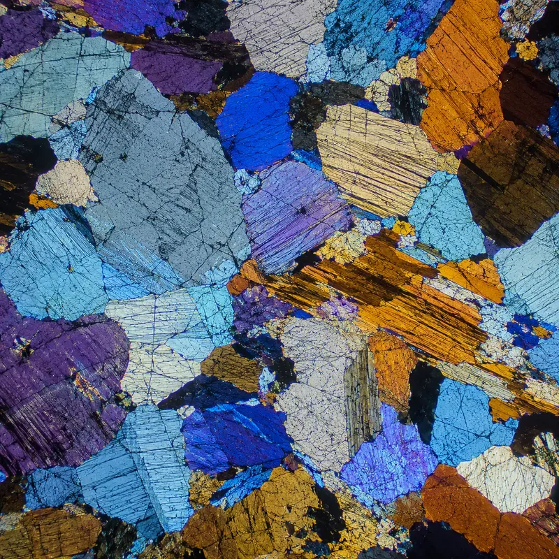 Polarized Mineral Micrograph Art