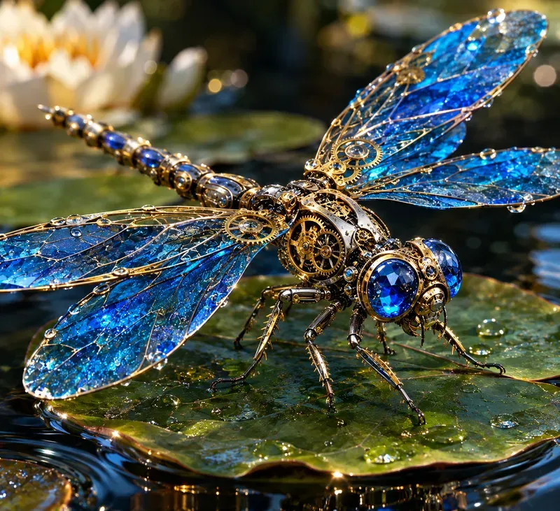 Macro Steampunk Insect Automata