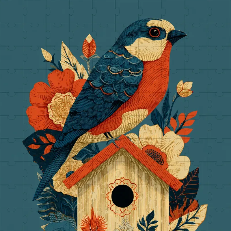 Folk Art Linocuts Earthy Botanicals Cozies