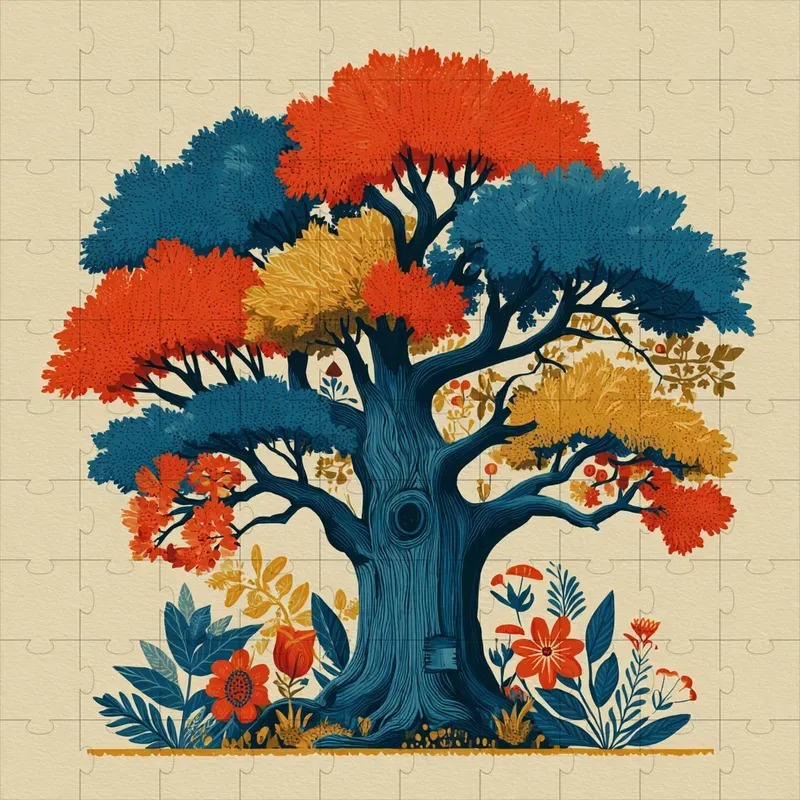 Folk Art Linocuts Earthy Botanicals Cozies