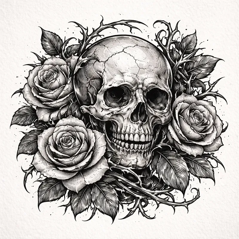 Dark Gothic Ink Sketch Art