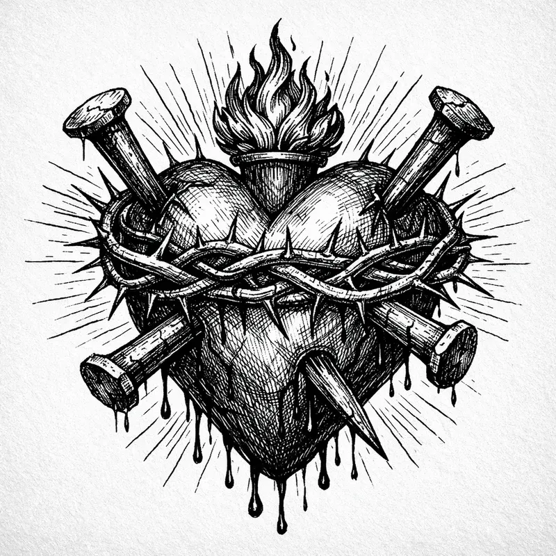 Dark Gothic Ink Sketch Art