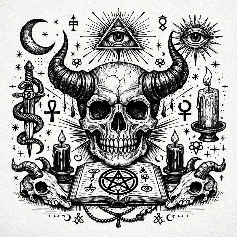 Dark Gothic Ink Sketch Art