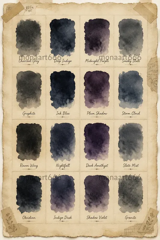 Watercolor Swatchbook Junk Journal Pages