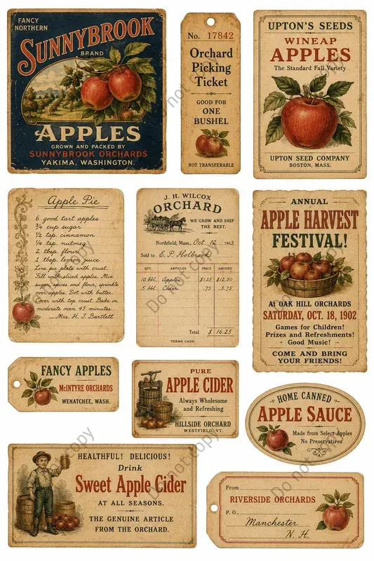Autumn Harvest Ephemera Sheets
