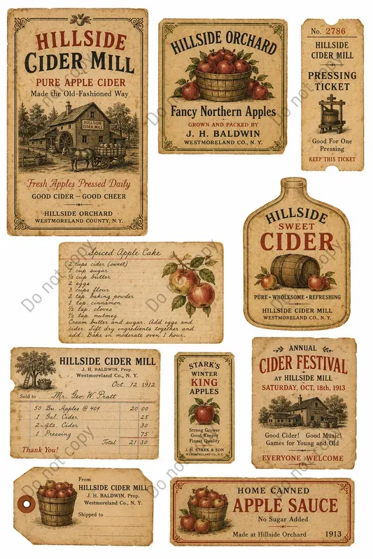 Autumn Harvest Ephemera Sheets