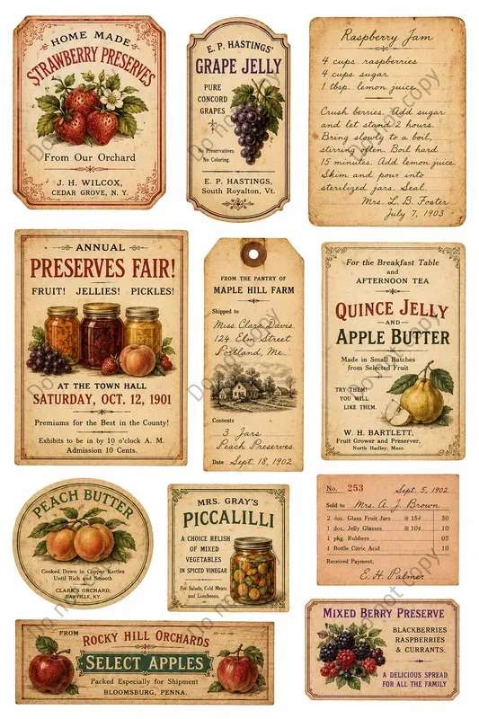 Autumn Harvest Ephemera Sheets