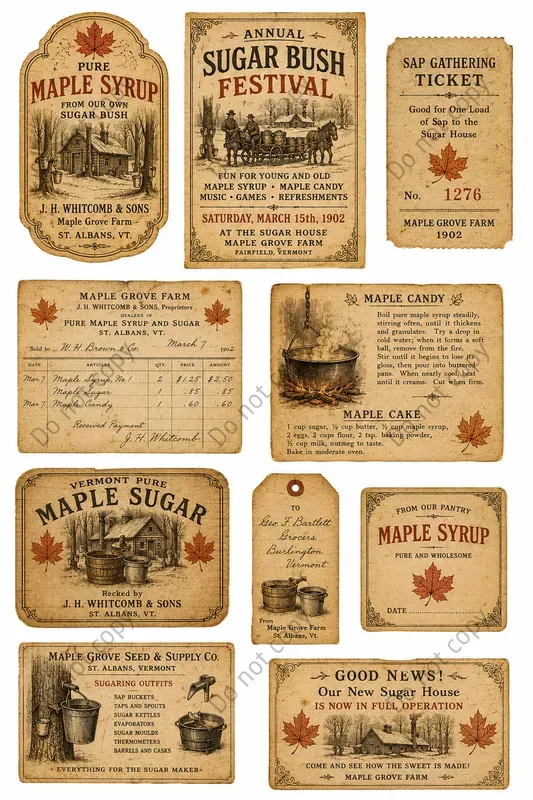 Autumn Harvest Ephemera Sheets