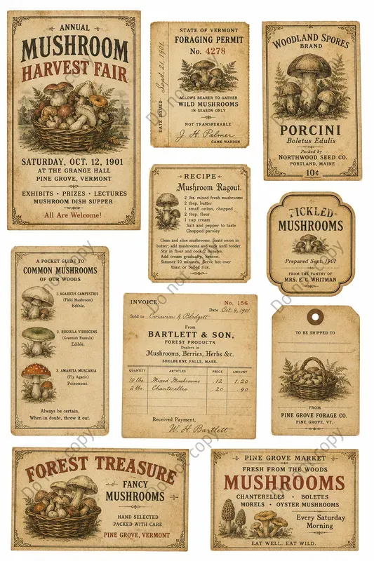 Autumn Harvest Ephemera Sheets