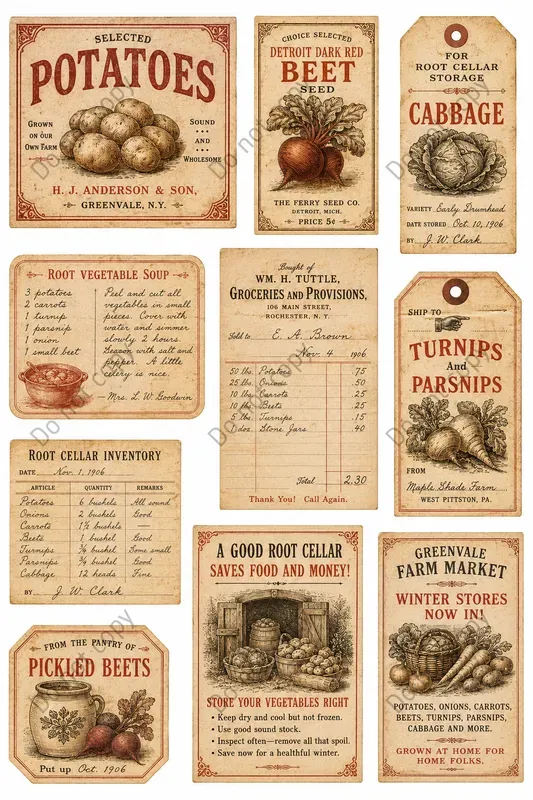 Autumn Harvest Ephemera Sheets