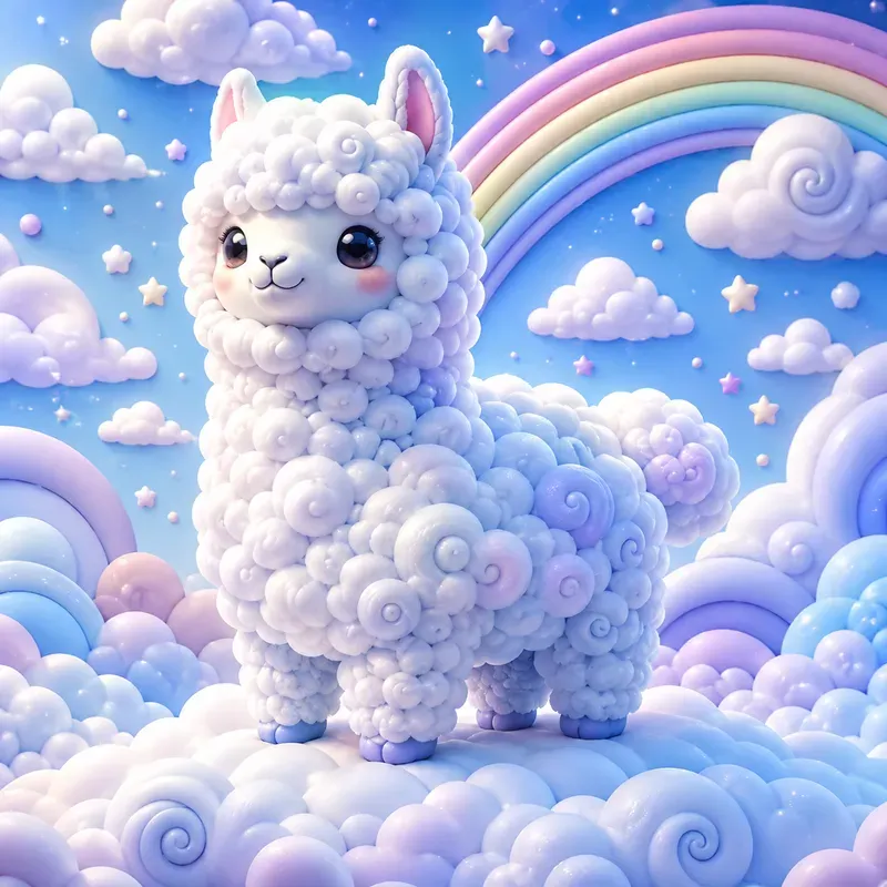 Fantasy Puffy Animal Wallpaper Sets