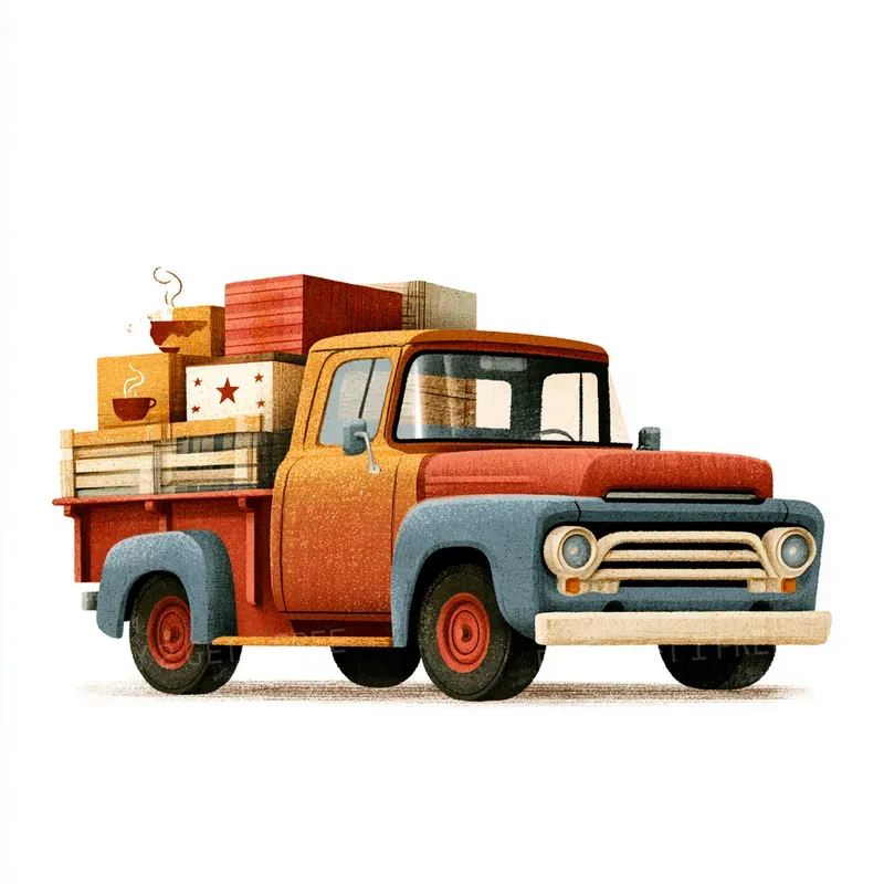 Retro Americana Cozy Cafe Cliparts
