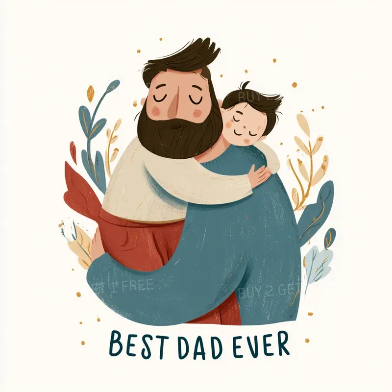 Heartwarming Fathers Day Cliparts