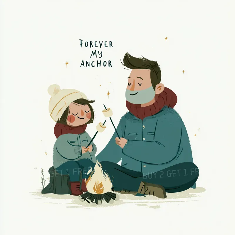 Heartwarming Fathers Day Cliparts