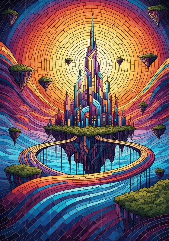 Psychedelic Mosaic Light Scenes