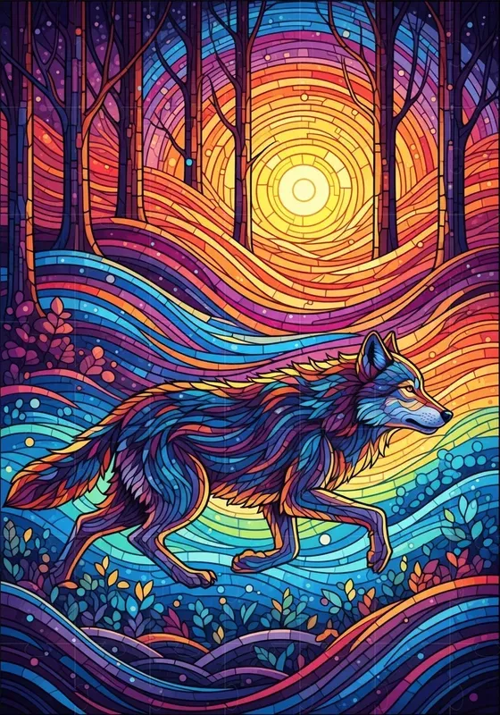 Psychedelic Mosaic Light Scenes
