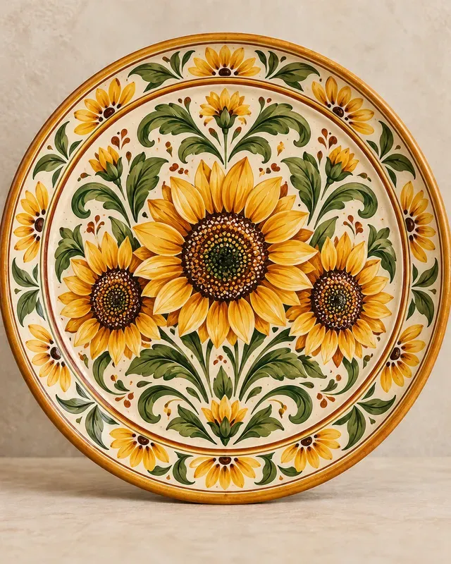 Folk Ceramic Pattern Plates