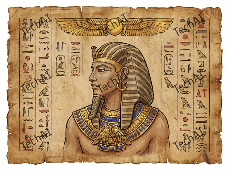 Ancient Egyptian Papyrus Style Art