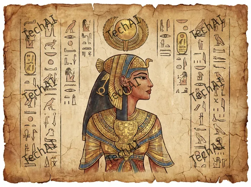 Ancient Egyptian Papyrus Style Art