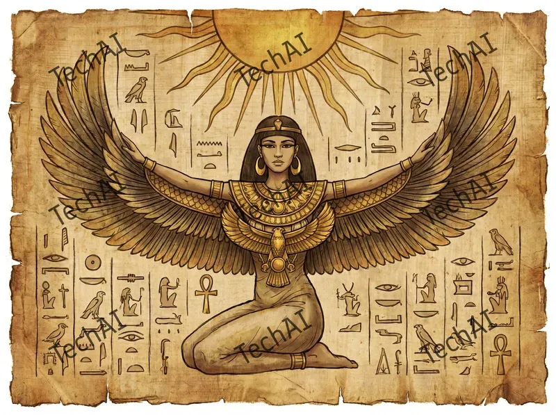 Ancient Egyptian Papyrus Style Art