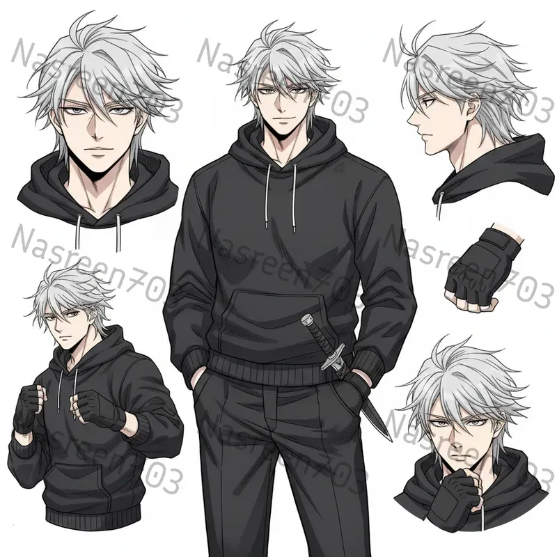 Cinematic Manhwa Character Sheets