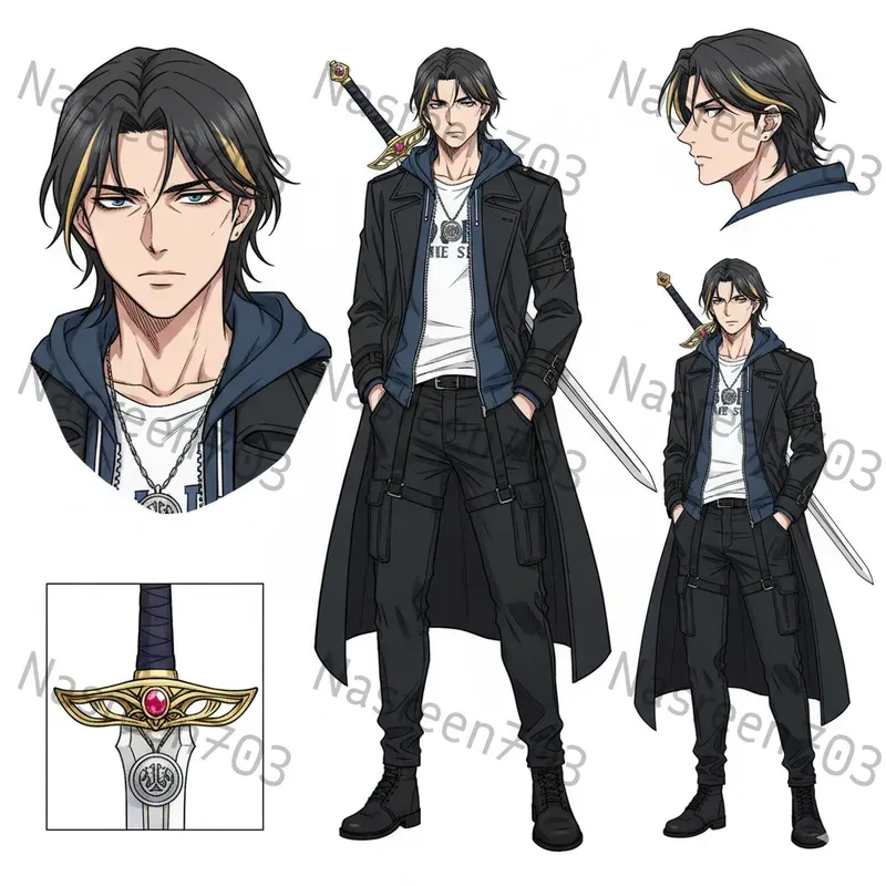 Cinematic Manhwa Character Sheets