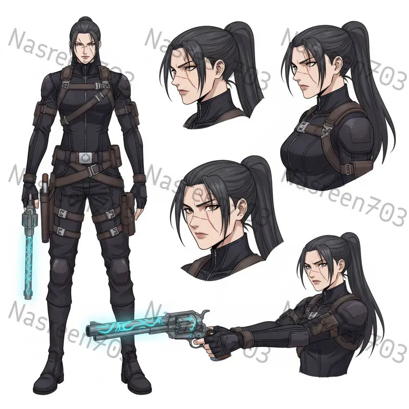 Cinematic Manhwa Character Sheets