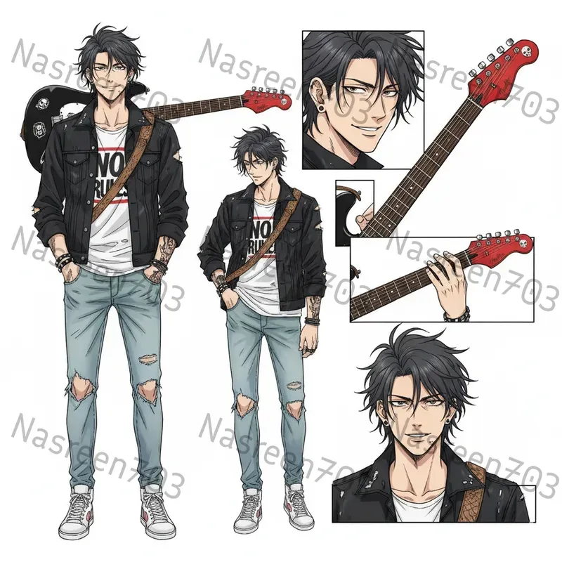 Cinematic Manhwa Character Sheets