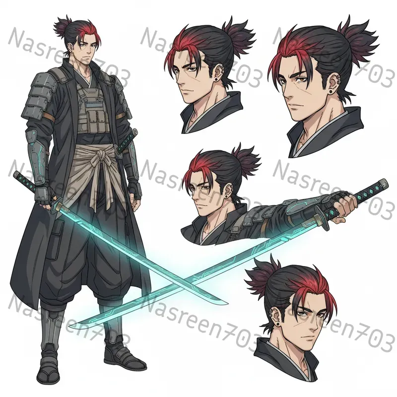 Cinematic Manhwa Character Sheets