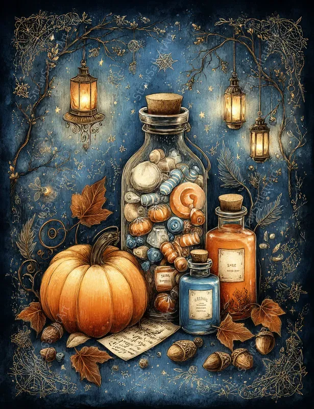 Magical Halloween Junk Journal Ephemera