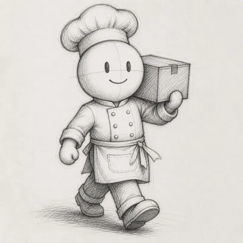 Minimal Pencil Sketch Mascot Series