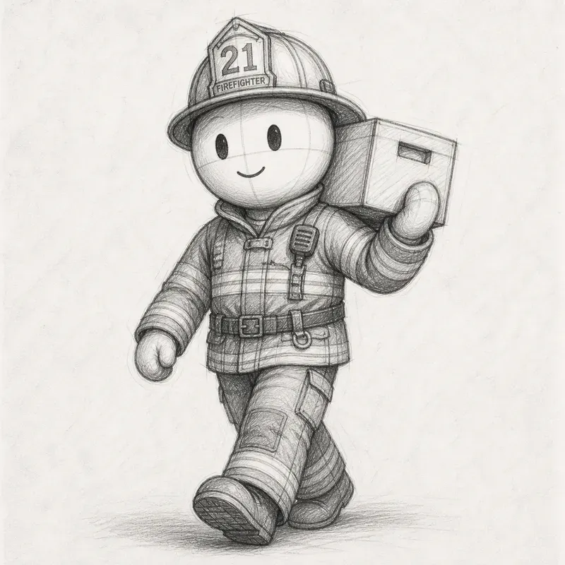 Minimal Pencil Sketch Mascot Series