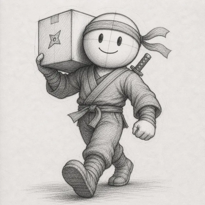 Minimal Pencil Sketch Mascot Series