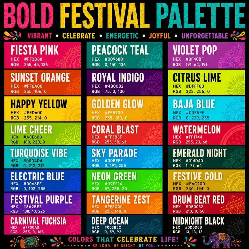 Bold Color Palette Inspiration Boards