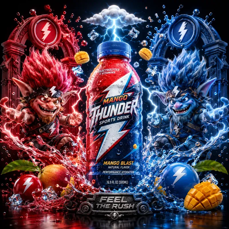 Chaotic 3D Mascot Product Packaging