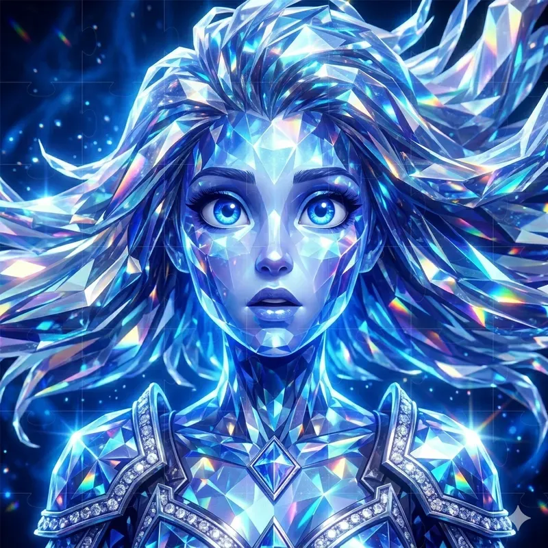 3D Crystal Gemstone Avatar Art