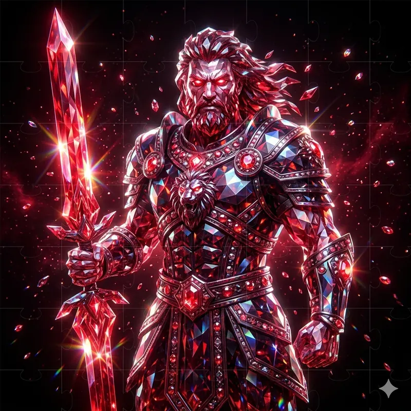 3D Crystal Gemstone Avatar Art