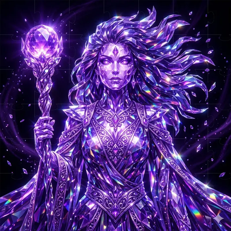 3D Crystal Gemstone Avatar Art