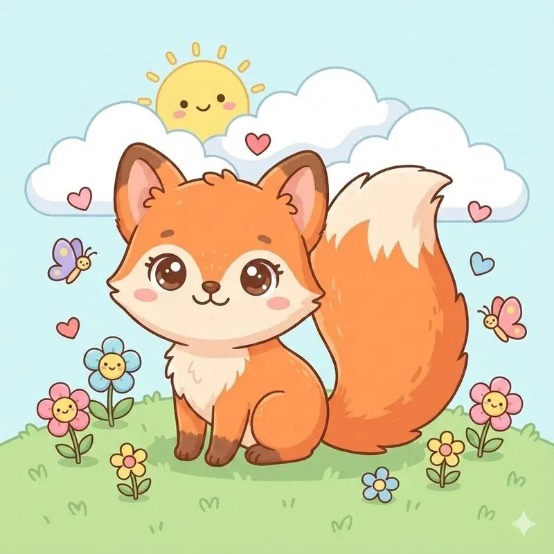 Cute Kawaii Animal Illustrations