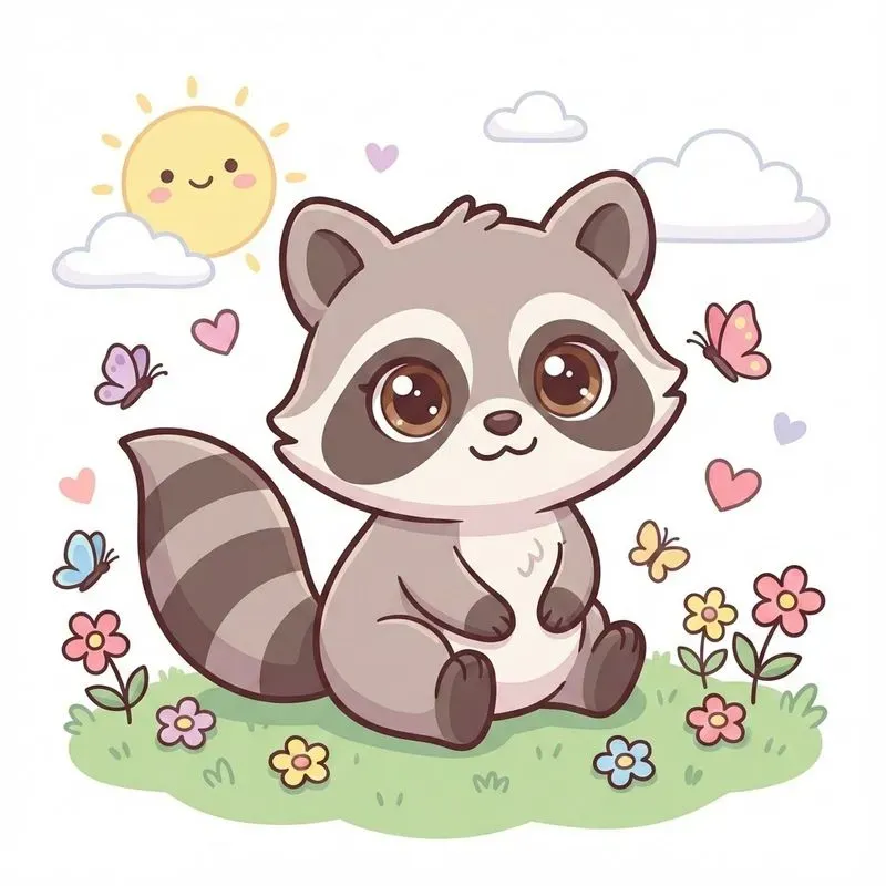 Cute Kawaii Animal Illustrations