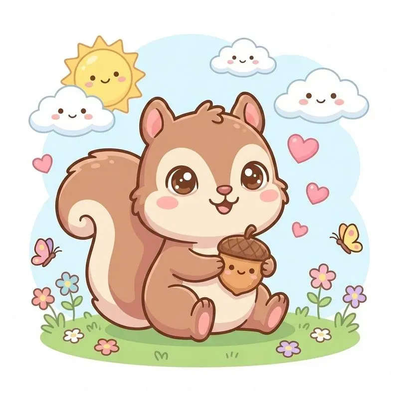 Cute Kawaii Animal Illustrations