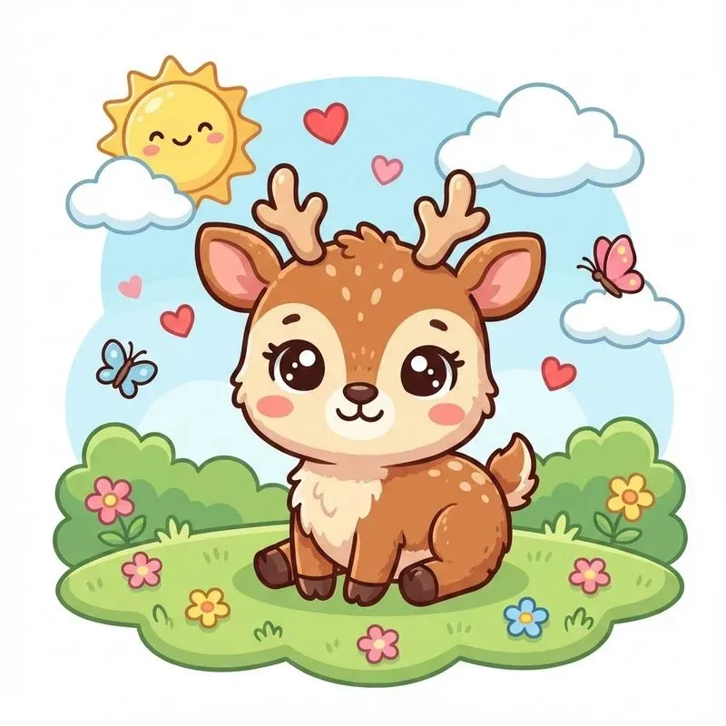 Cute Kawaii Animal Illustrations